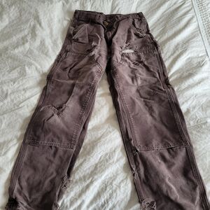 Carhartt Distressed Brown Workwear Chinos